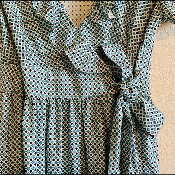 J. Crew Wrap Dress Mid Length 100% Silk- So lovely, lightweight, and feminine. - Picture 3 of 14